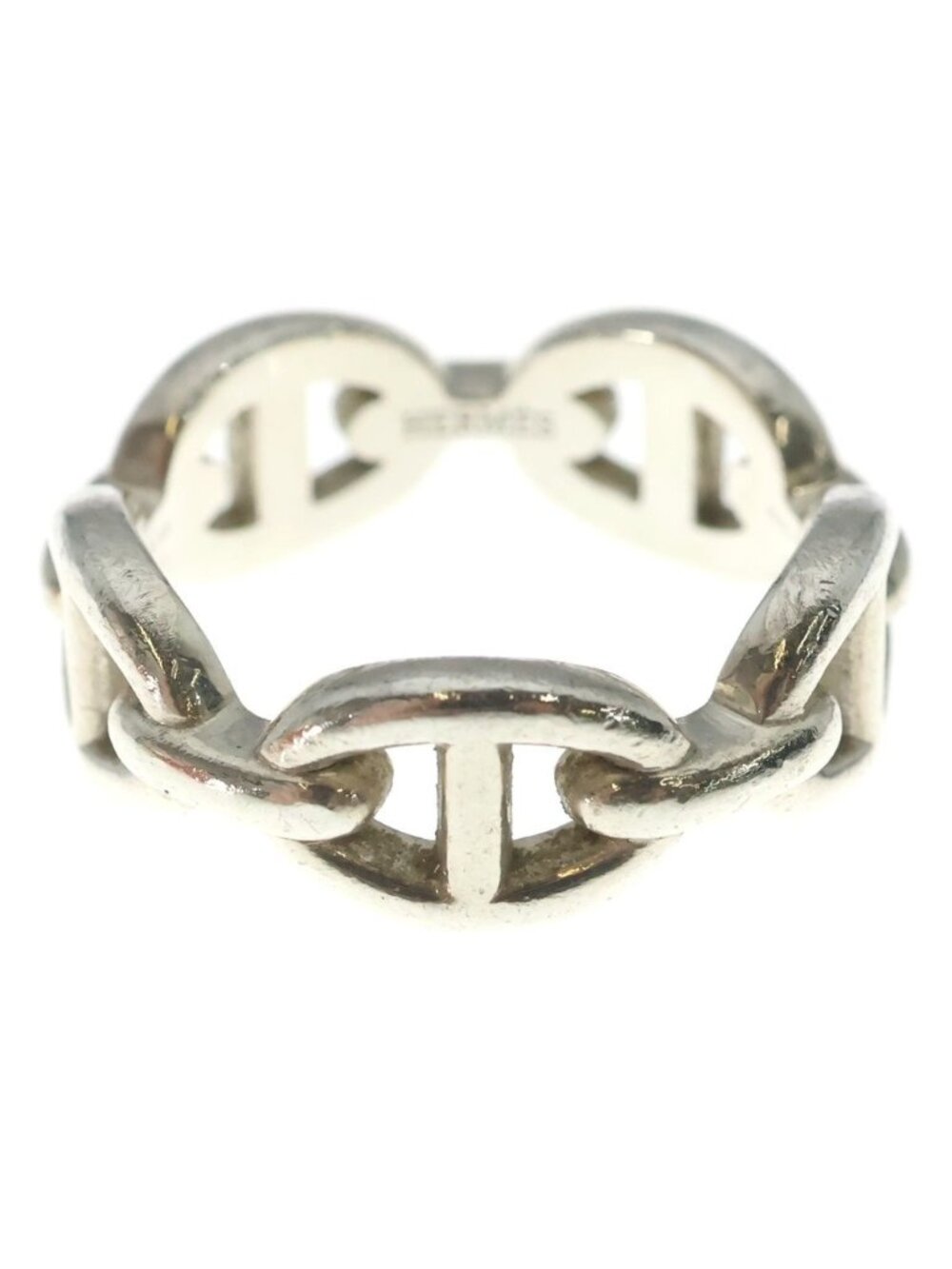 Hermes Chaine D'ancre Enchainee Ring Silver
